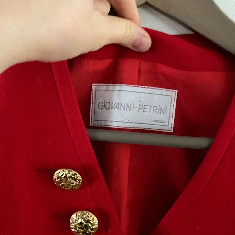 SOLD ELSEWHERE - Pure Wool Bright Red Giovanni Petrini Blaze - Picture 4 of 7